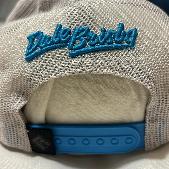 Dale Brisby Rock and Roll Denim Snapback Trucker's Cap Mesh “Just Rodeoin’” - Picture 2 of 7
